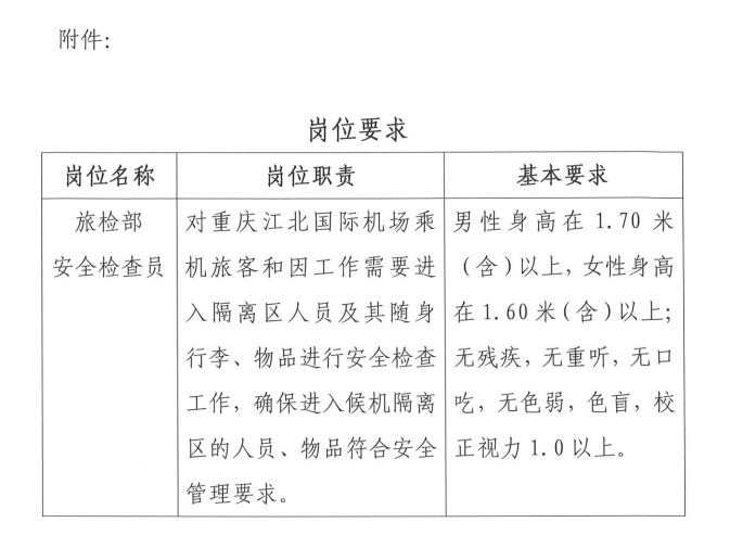 江北机场地勤最新招聘启事发布