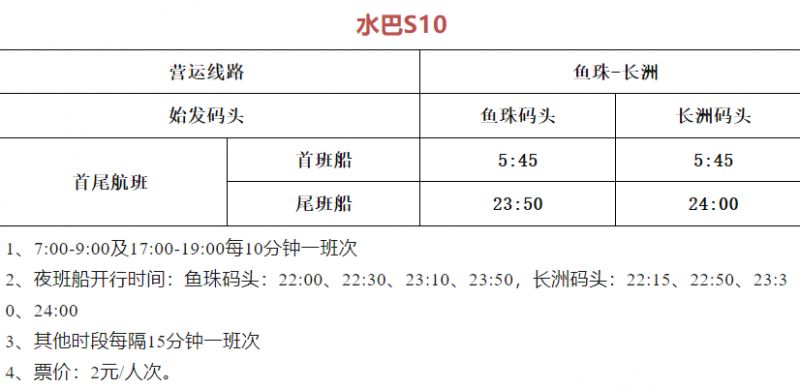 广州水巴最新时刻表大全，畅游珠江，尽享新体验